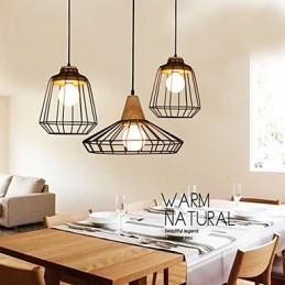 Lustre nordique créatif en fer forgé style café rétro