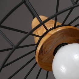 Lustre nordique créatif en fer forgé style café rétro