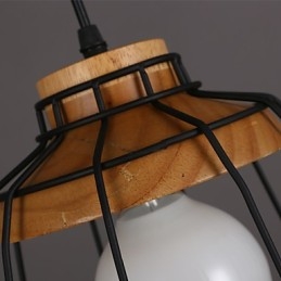 Lustre nordique créatif en fer forgé style café rétro
