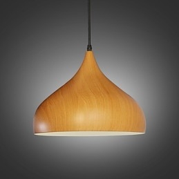 Lampe suspendue rétro en métal grain de bois pour café