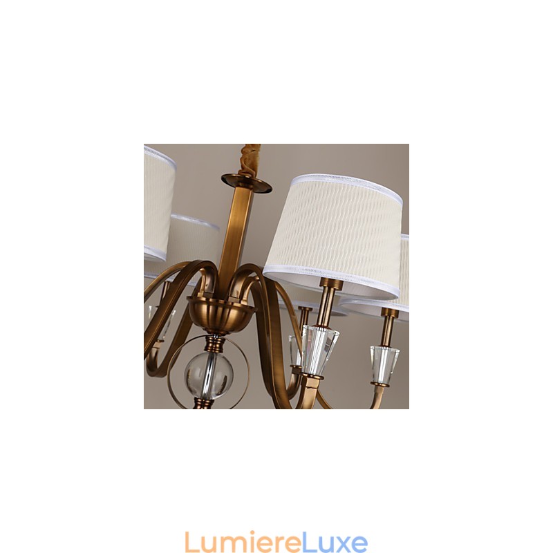 Lustre en métal galvanisé style mini cristal vintage Rustic Lodge
