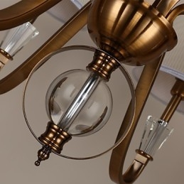 Lustre en métal galvanisé style mini cristal vintage Rustic Lodge