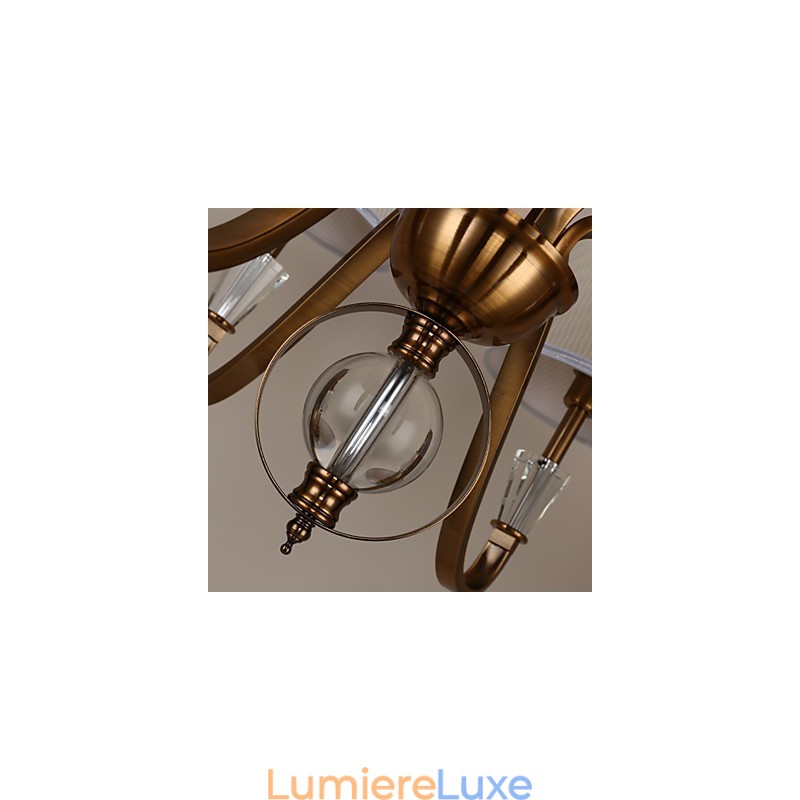 Lustre en métal galvanisé style mini cristal vintage Rustic Lodge