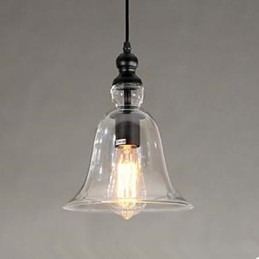 Lustre en verre de style loft européen contracté en forme de cloche