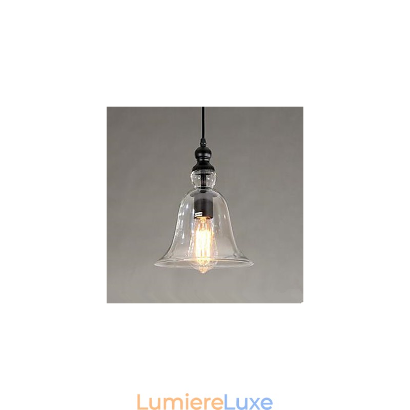 Lustre en verre de style loft européen contracté en forme de cloche
