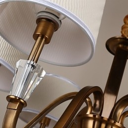Lustre en métal galvanisé style mini cristal vintage Rustic Lodge