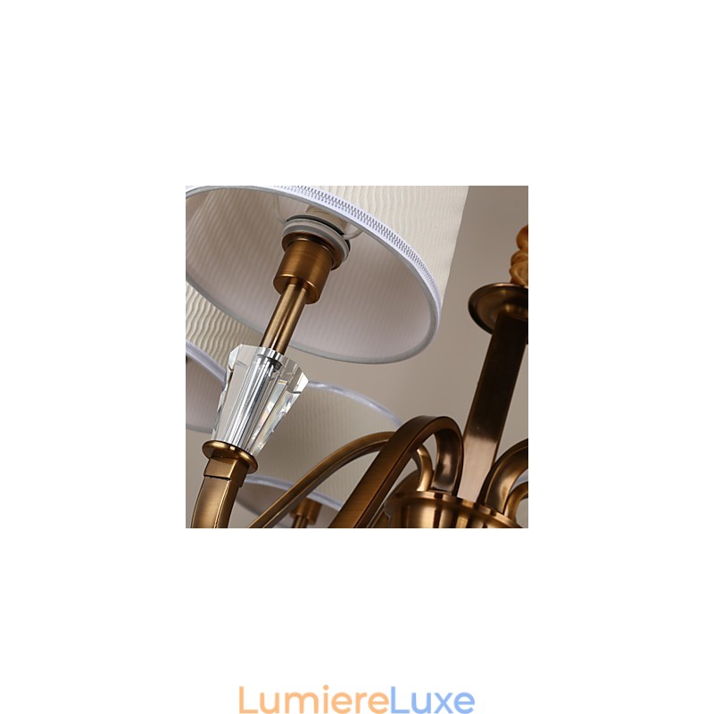Lustre en métal galvanisé style mini cristal vintage Rustic Lodge