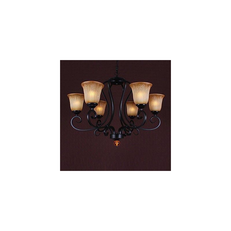 Lustre traditionnel de style bougie classique peint