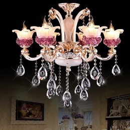 Pendentif en cristal de jade violet chinois de style européen simple et moderne