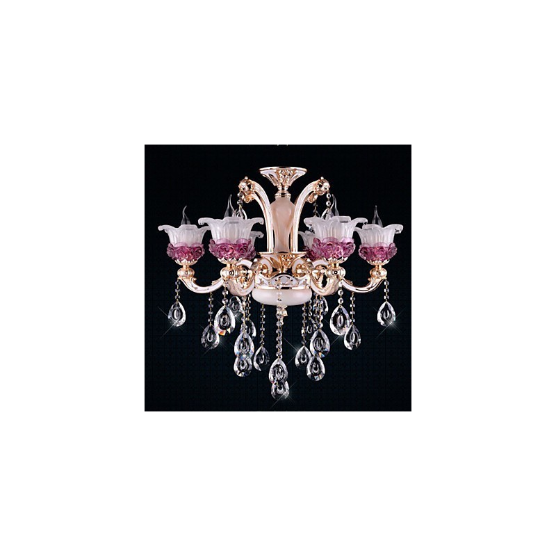 Pendentif en cristal de jade violet chinois de style européen simple et moderne