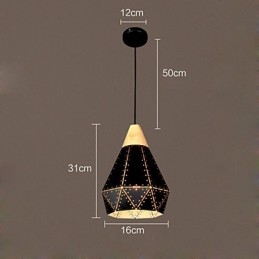 Plafonniers rétro classiques en métal, lampes suspendues simples, lampe suspendue de café
