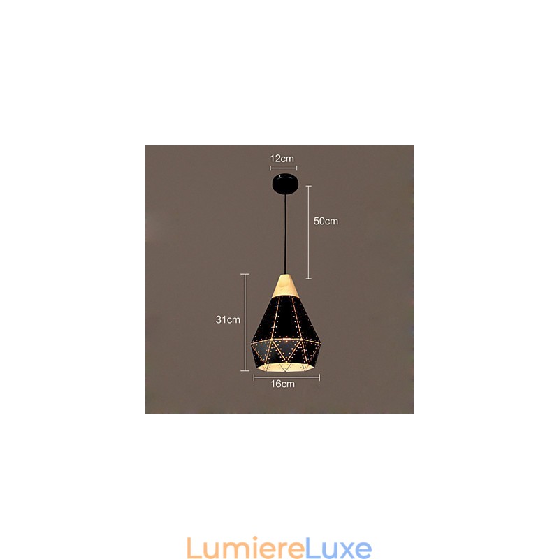 Plafonniers rétro classiques en métal, lampes suspendues simples, lampe suspendue de café
