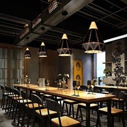Plafonniers rétro classiques en métal, lampes suspendues simples, lampe suspendue de café