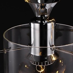 Suspension moderne contemporaine en cristal et autres verres