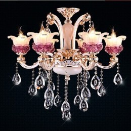 Pendentif en cristal de jade violet chinois de style européen simple et moderne