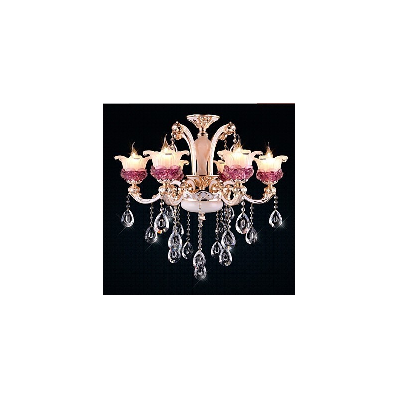 Pendentif en cristal de jade violet chinois de style européen simple et moderne