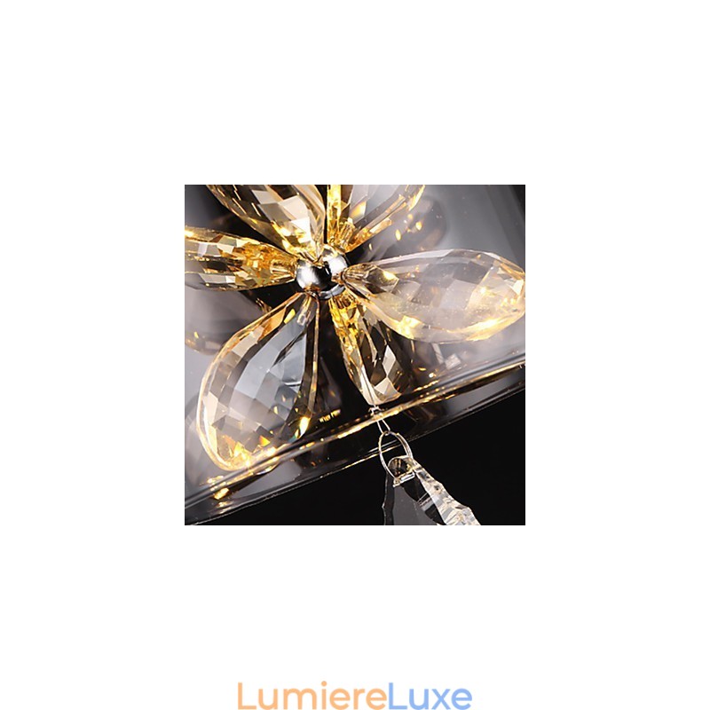 Suspension moderne contemporaine en cristal et autres verres