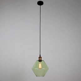 Suspension artistique minimaliste en verre à 1 lumière