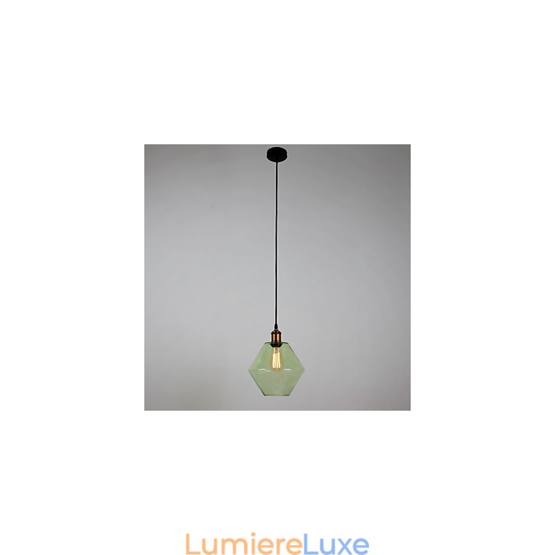 Suspension artistique minimaliste en verre à 1 lumière