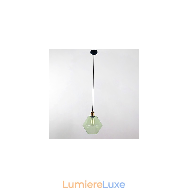 Suspension artistique minimaliste en verre à 1 lumière
