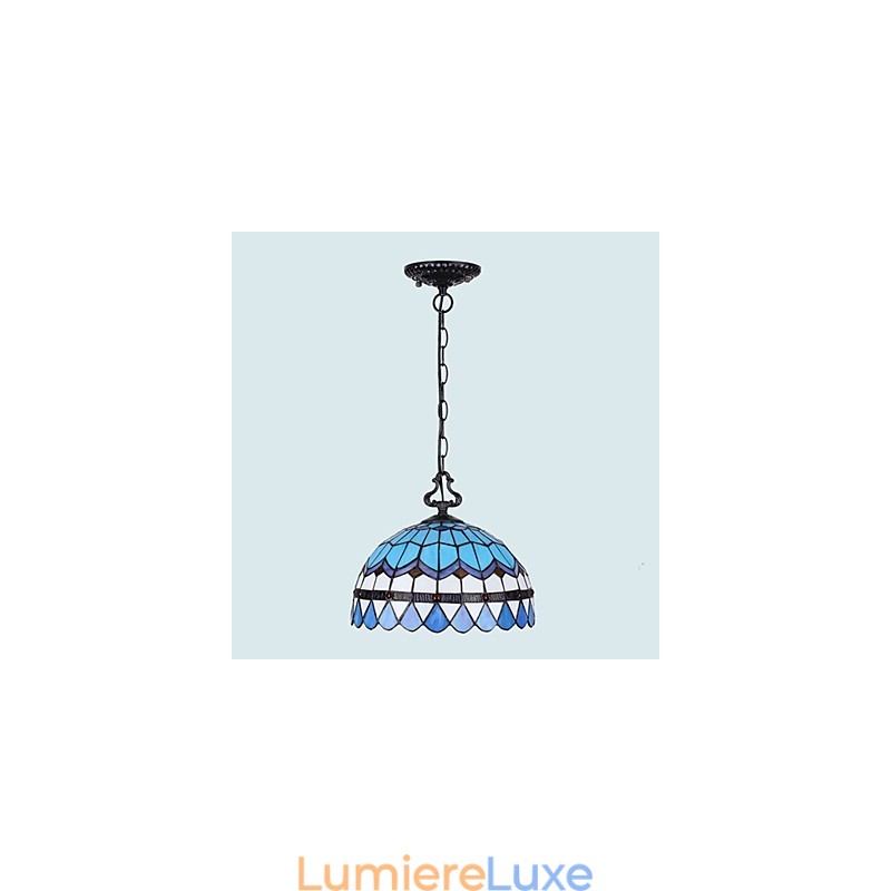 Lustre en vitrail des arts créatifs ruraux européens, restauration des anciennes manières de la lampe