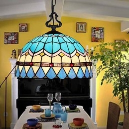Lustre en vitrail des arts créatifs ruraux européens, restauration des anciennes manières de la lampe