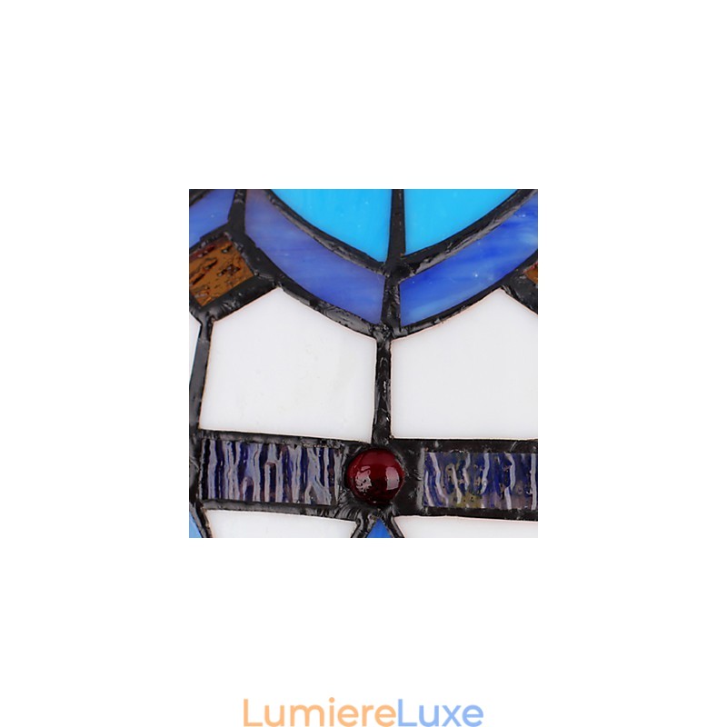 Lustre en vitrail des arts créatifs ruraux européens, restauration des anciennes manières de la lampe