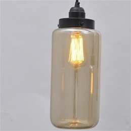 Lustre américain rétro minimaliste en verre simple