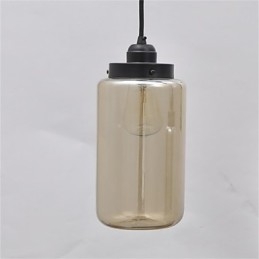 Lustre américain rétro minimaliste en verre simple