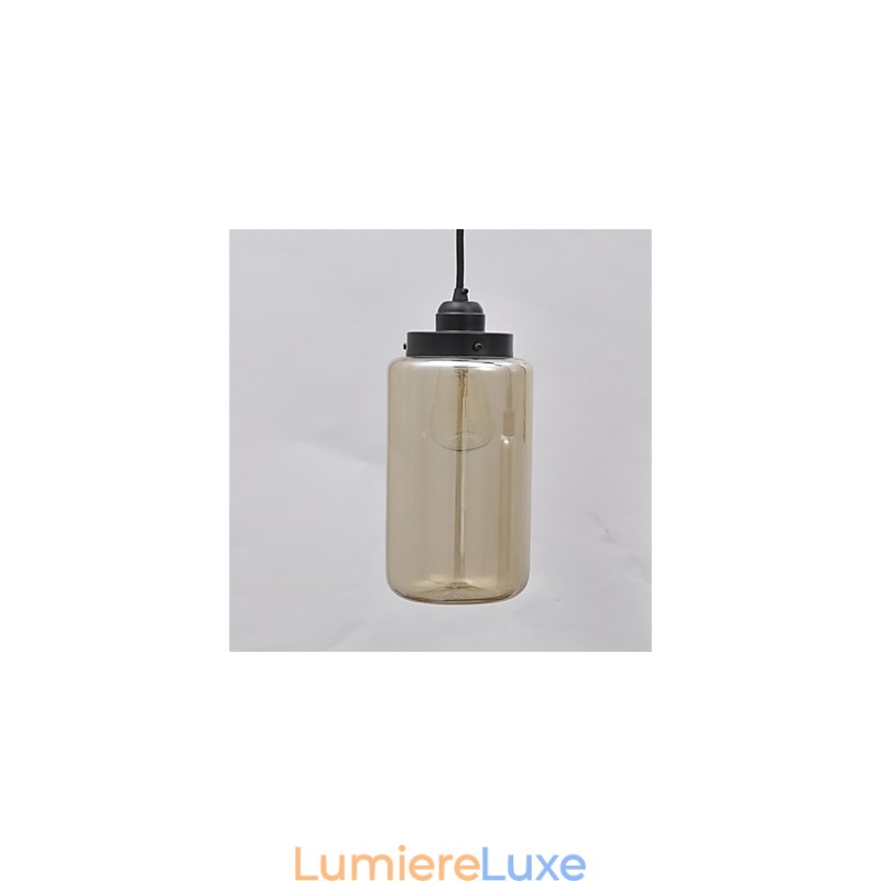 Lustre américain rétro minimaliste en verre simple