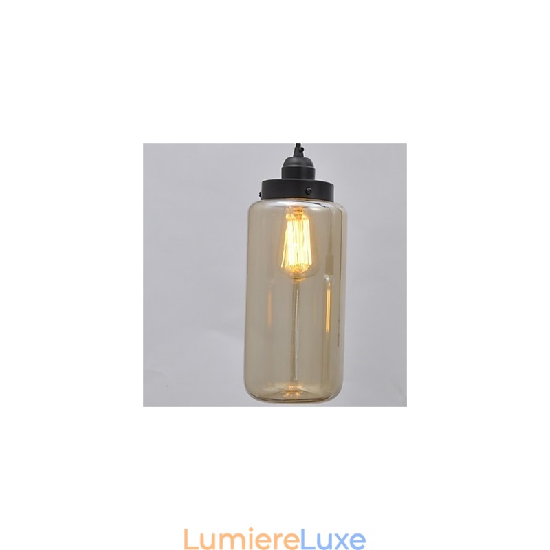 Lustre américain rétro minimaliste en verre simple