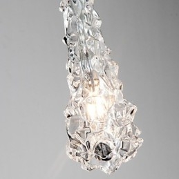 Lustre Tradition Classique en verre transparent à 1 lumière