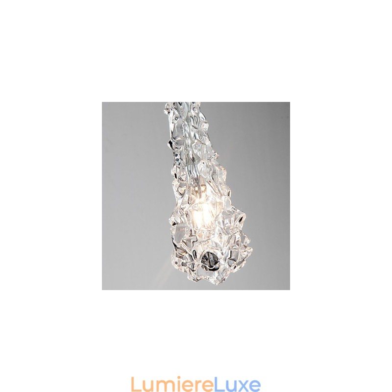 Lustre Tradition Classique en verre transparent à 1 lumière