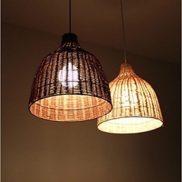 Lampe suspendue de style rural fabriquée à la main par Cane Art