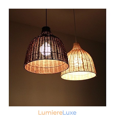 Lampe suspendue de style rural fabriquée à la main par Cane Art Lampe suspendue de style rural fabriquée à la main par Cane Art