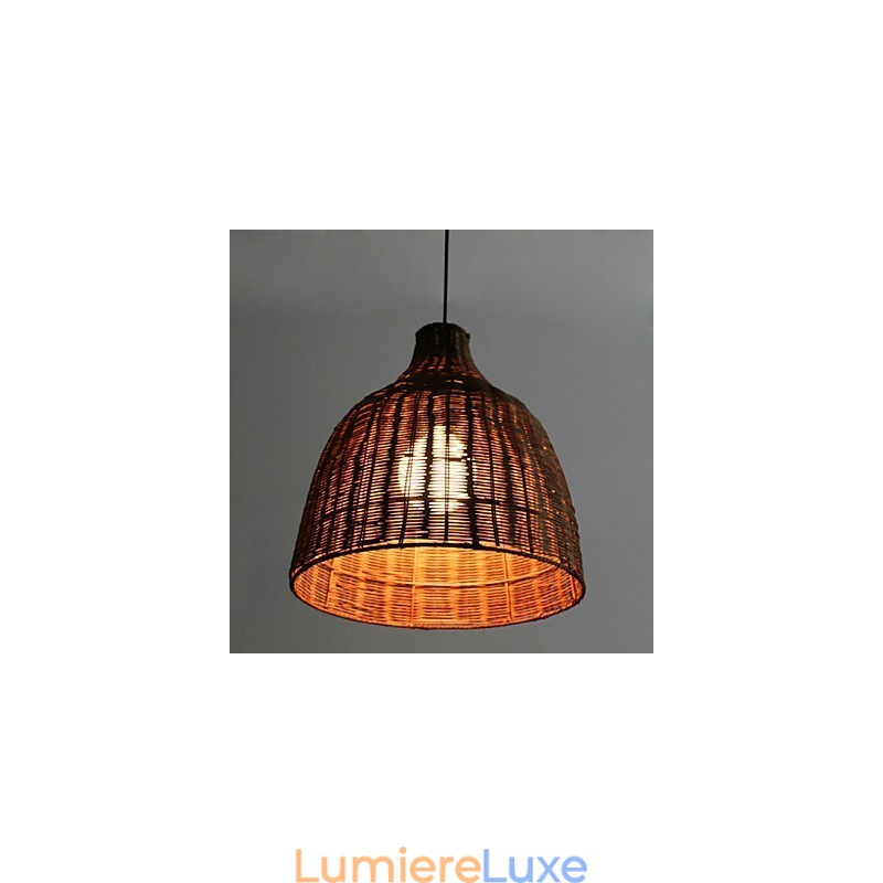 Lampe suspendue de style rural fabriquée à la main par Cane Art