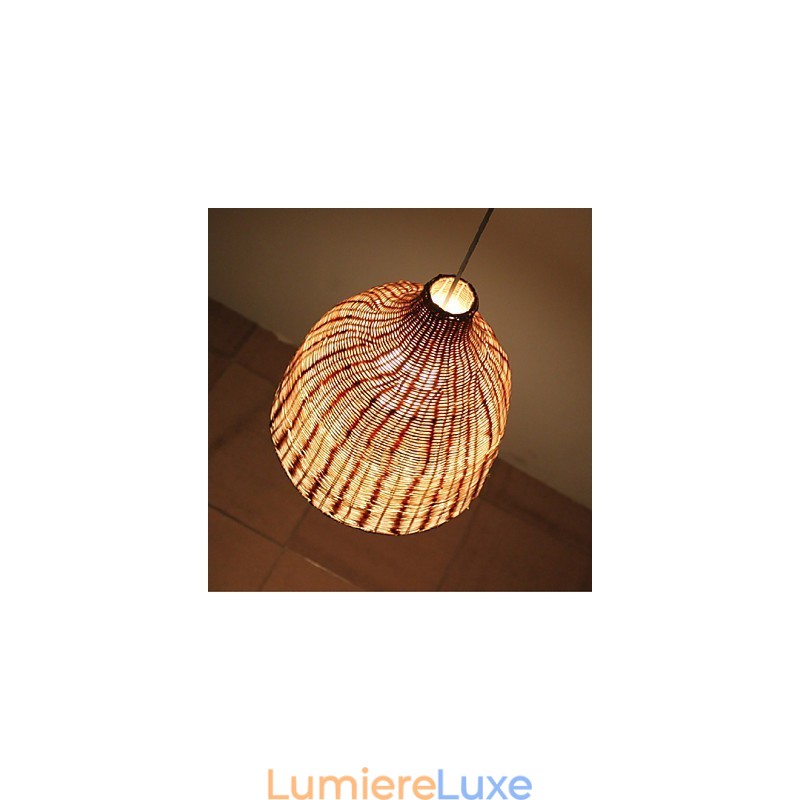 Lampe suspendue de style rural fabriquée à la main par Cane Art