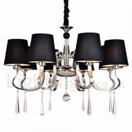 Lustre en métal chromé moderne, contemporain, traditionnel, classique, rustique, style lodge, vintage, style country island