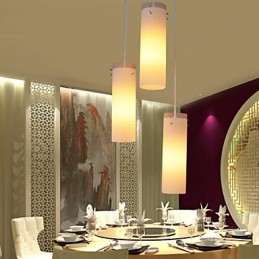 Lampe cylindrique en verre à tête simple et droite, à tambour, à éclairage simple