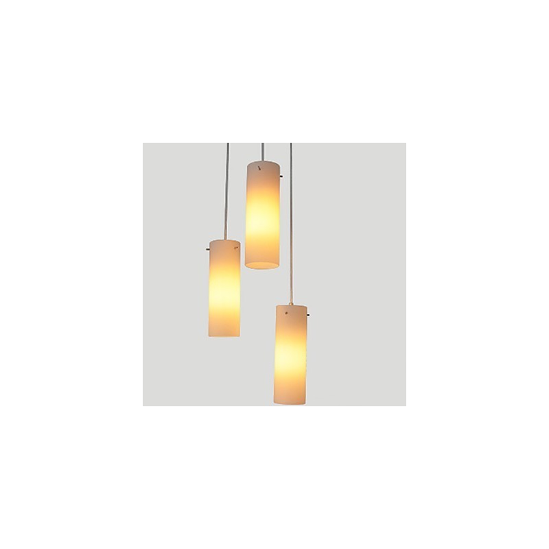Lampe cylindrique en verre à tête simple et droite, à tambour, à éclairage simple