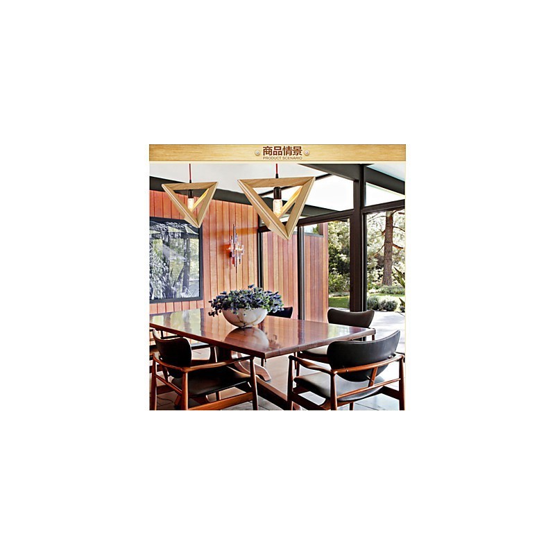 Suspension moderne en bois, lampes suspendues simples, lampe suspendue de café