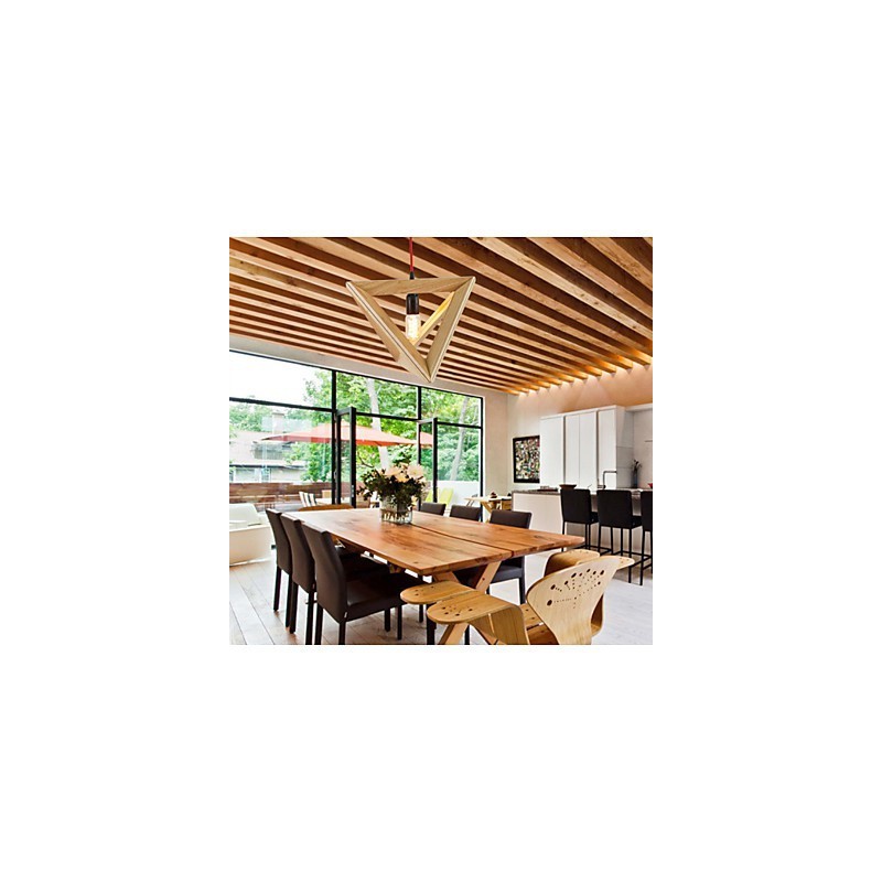 Suspension moderne en bois, lampes suspendues simples, lampe suspendue de café