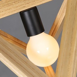 Suspension moderne en bois, lampes suspendues simples, lampe suspendue de café