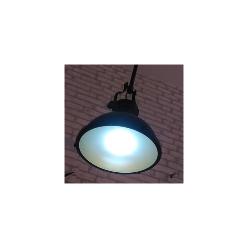 Lustre en fer de style campagnard américain Lustre éolien industriel noir à tête unique