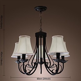Lustre traditionnel classique en laiton antique