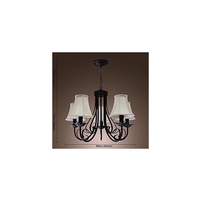 Lustre traditionnel classique en laiton antique