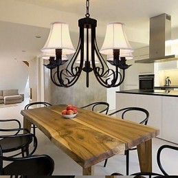 Lustre traditionnel classique en laiton antique
