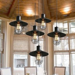 Lampe lustre cage à oiseaux à tête unique