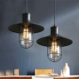 Lampe lustre cage à oiseaux à tête unique