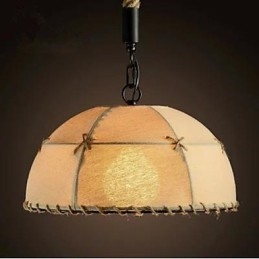 Un bref lustre en corde de chanvre semi-circulaire de Vogue Lights